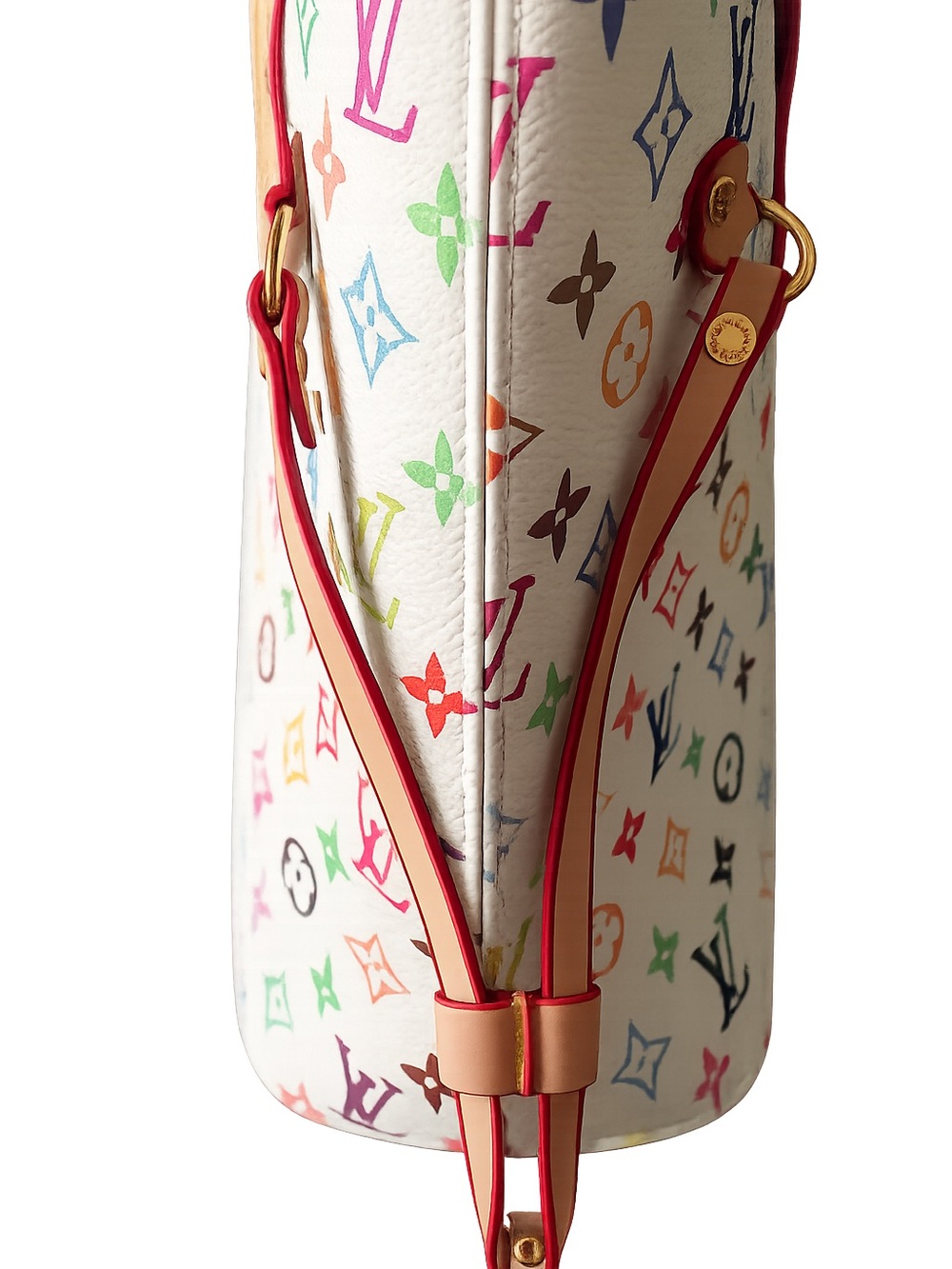 White multicolor monogram purse with cosmetic pouch - Picture 3 of 7